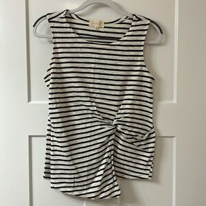 Women’s striped sleeveless top.